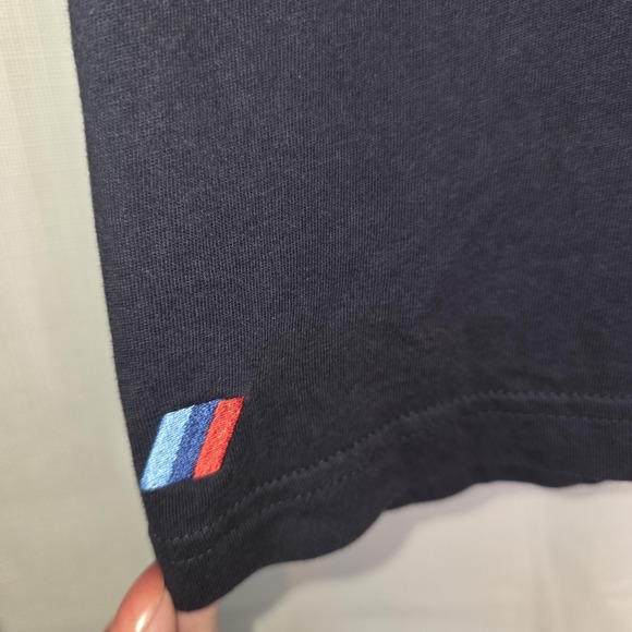 Puma BMW Motorsport Racing T Shirt 2 stripe Mens Medium Logo - Picture 4 of 12